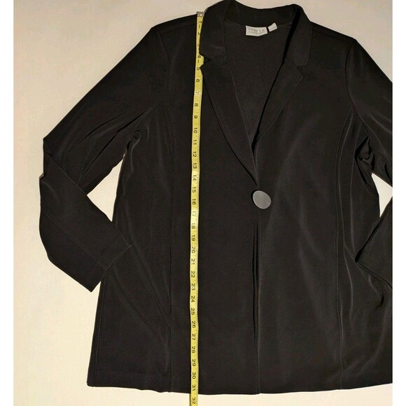GRAVER Susan Graver Single Button Classic Preppy Academia Corp Blazer Jacket XL - Picture 3 of 7